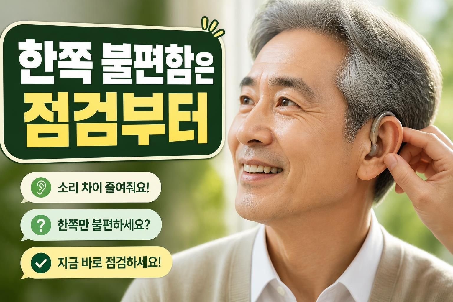 광주 보청기 양쪽 착용, 한쪽만 불편할 때 알아둘 차이