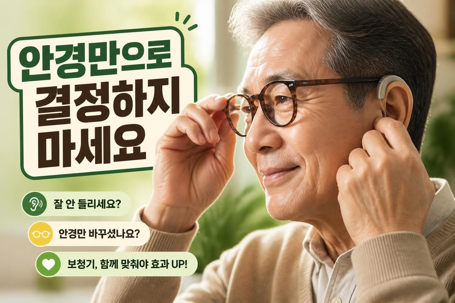 광주 보청기 귀걸이형과 귓속형, 안경 착용 시 더 편한 선택은