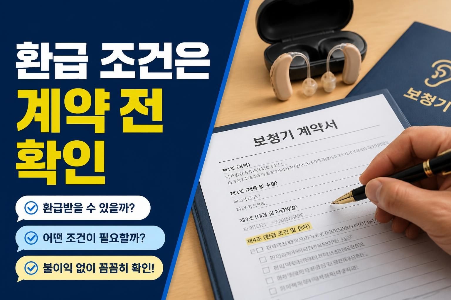 보청기 환급·보장 관련 확인 포인트, 계약 전에 놓치기 쉬운 항목