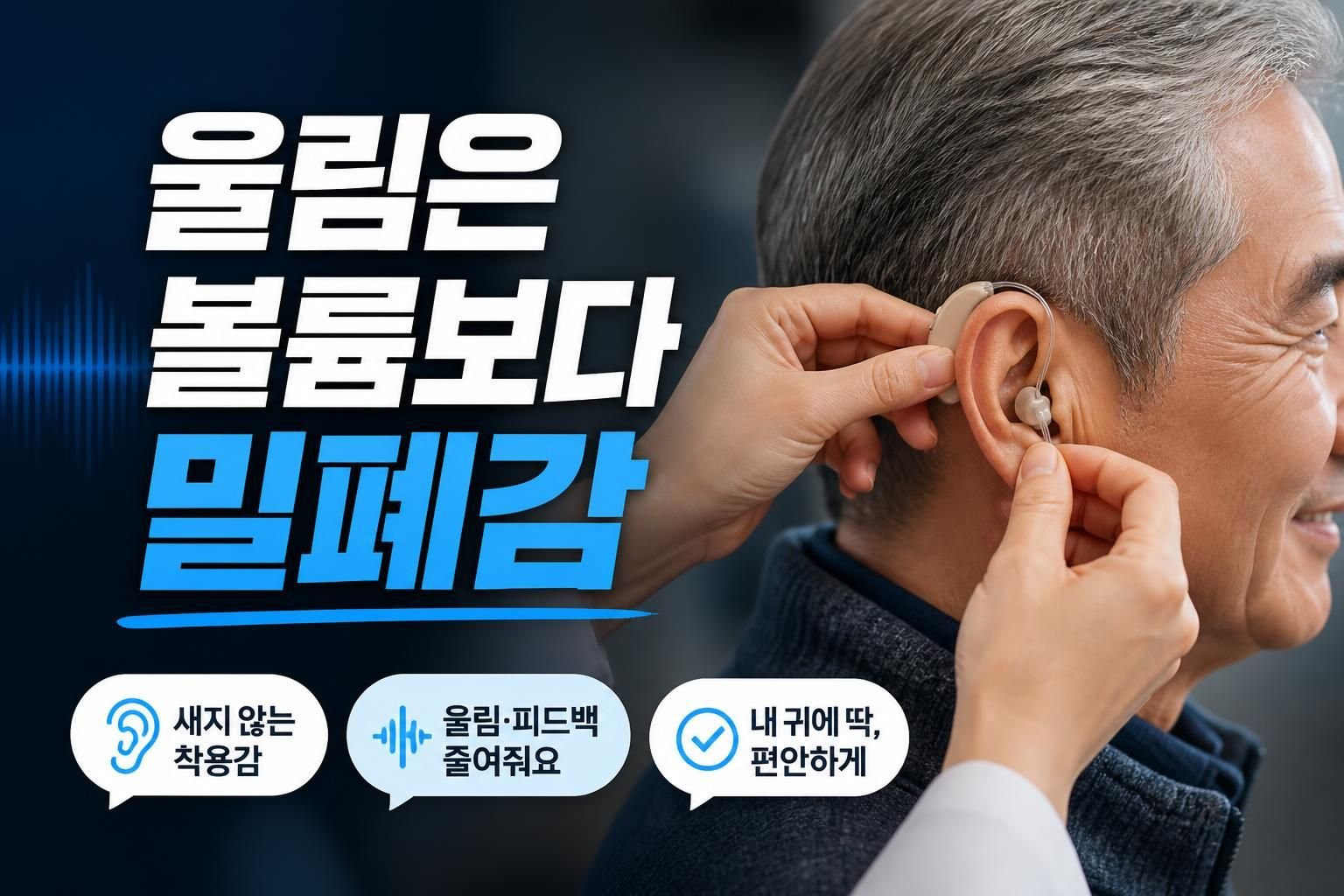 보청기 착용 후 내 목소리가 울릴 때, 소리 조절보다 먼저 확인할 원인