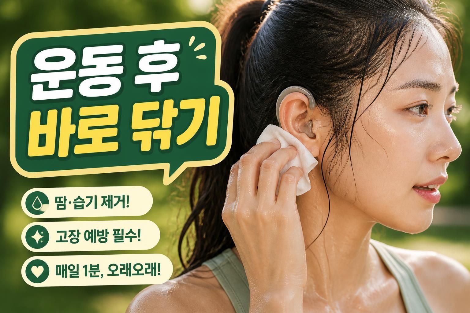 광주 보청기 운동 중 땀이 많다면, 고장 걱정 줄이는 관리 포인트 3가지