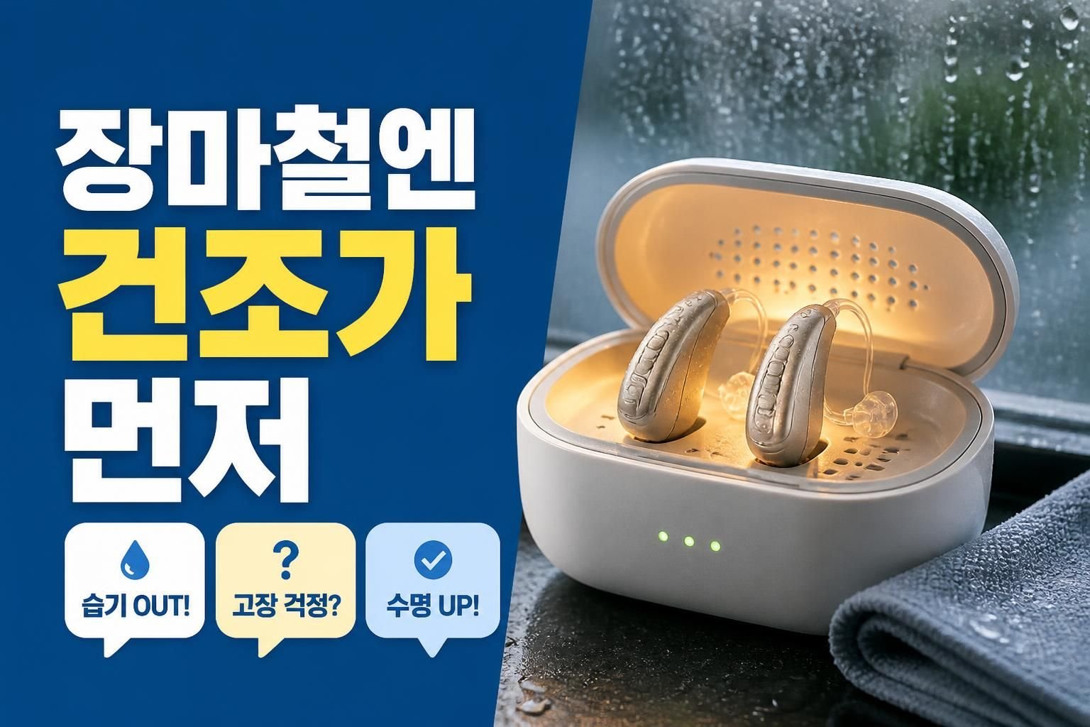 광주 보청기 습기에 약해질까, 장마철 착용 전 알아둘 관리법