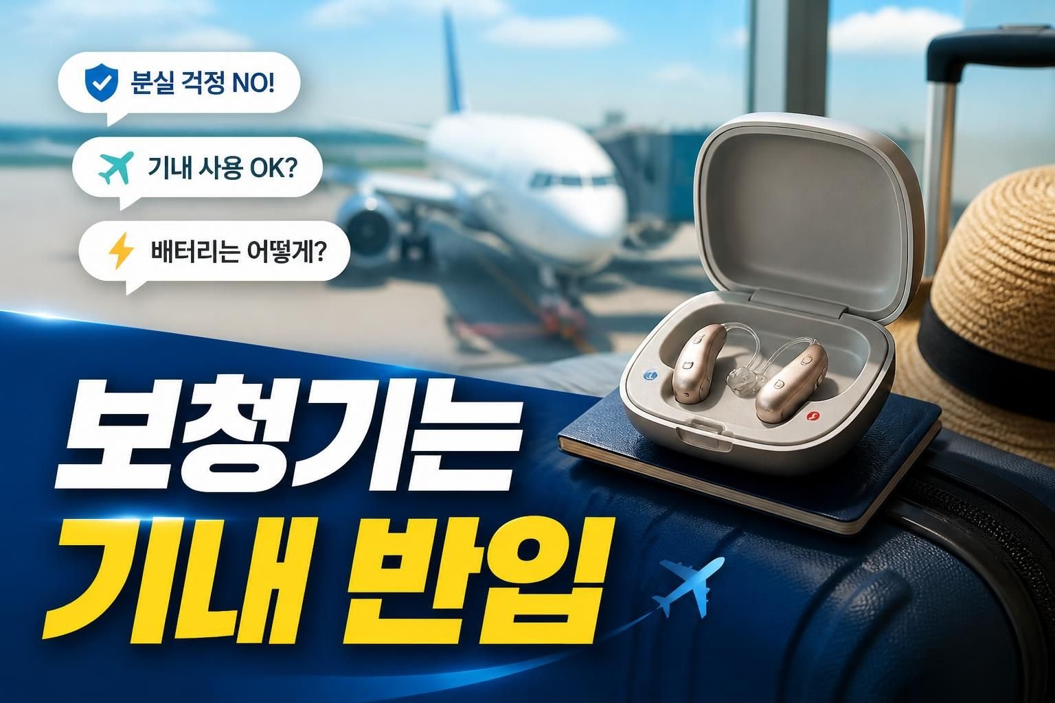 보청기 비행기 탑승 전 확인할 3가지, 여행 중 불편 줄이는 방법
