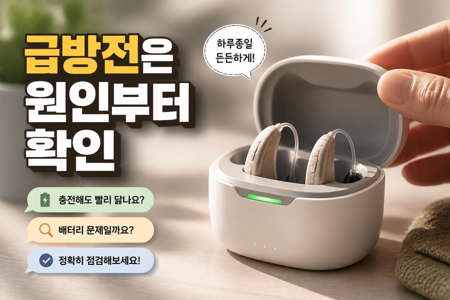보청기 충전이 빨리 닳을 때, 배터리 문제와 기기 점검이 갈리는 기준