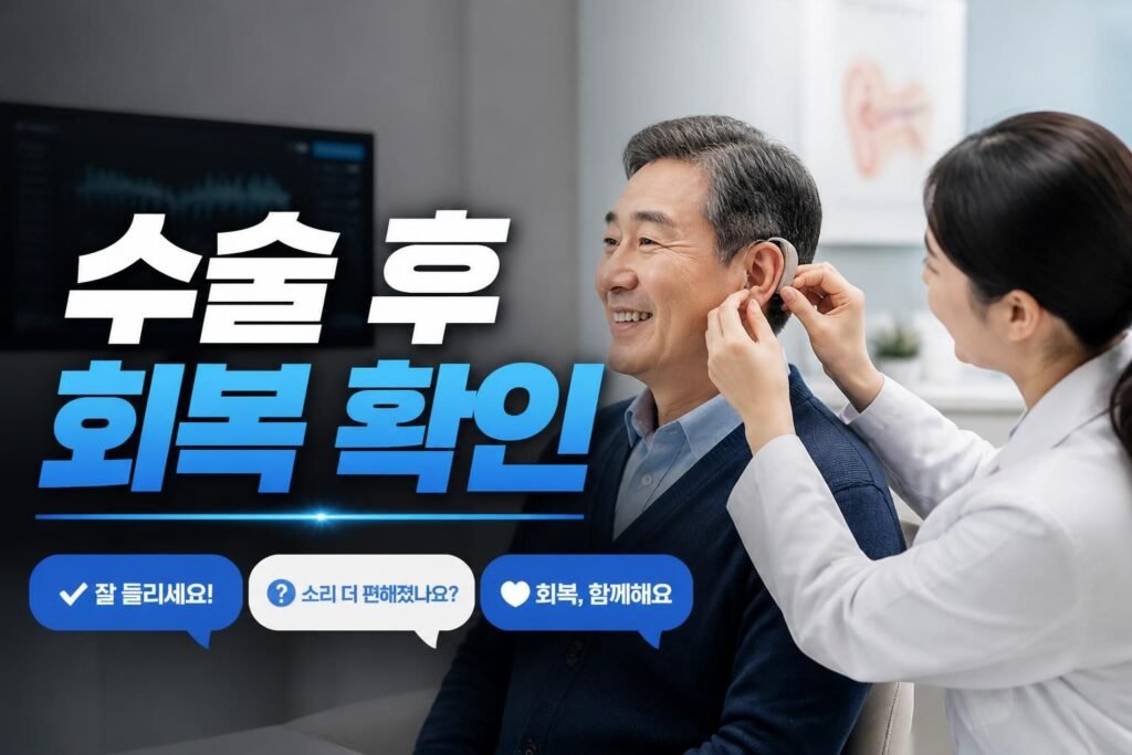 광주 보청기 귀 수술 후 착용, 회복 시점에 따라 상담이 달라지는 이유