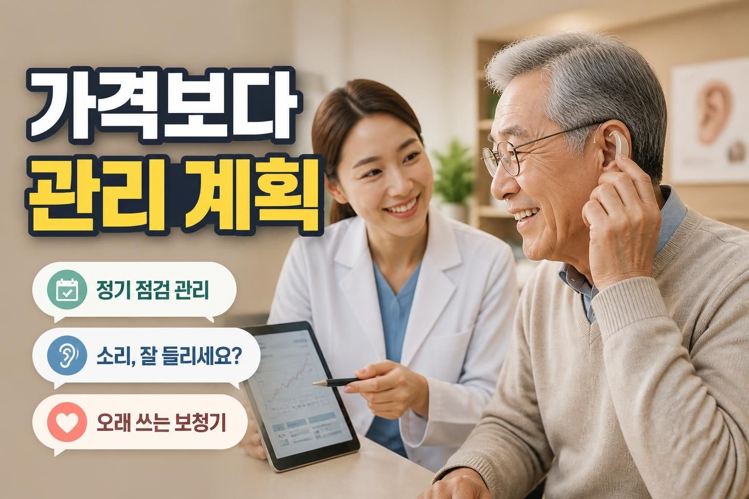 광주 보청기 가격 차이, 기기 등급보다 관리 횟수가 중요한 이유