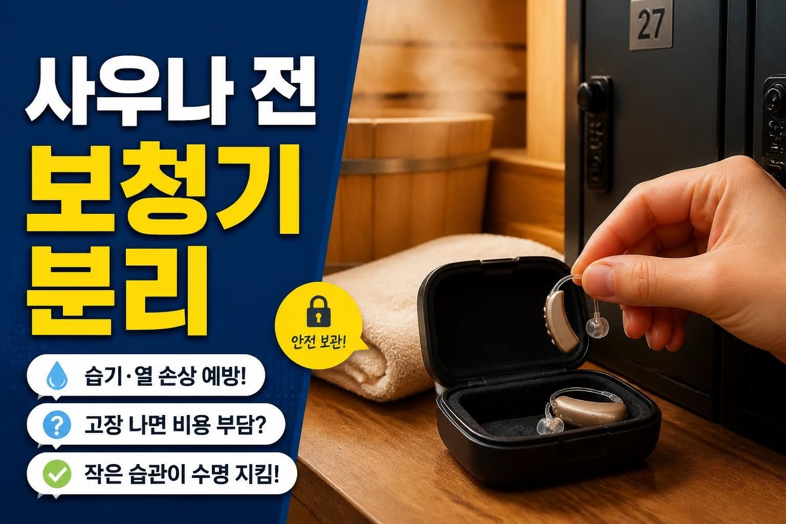 광주 보청기 사우나와 목욕탕, 잠깐이라도 빼야 하는 이유