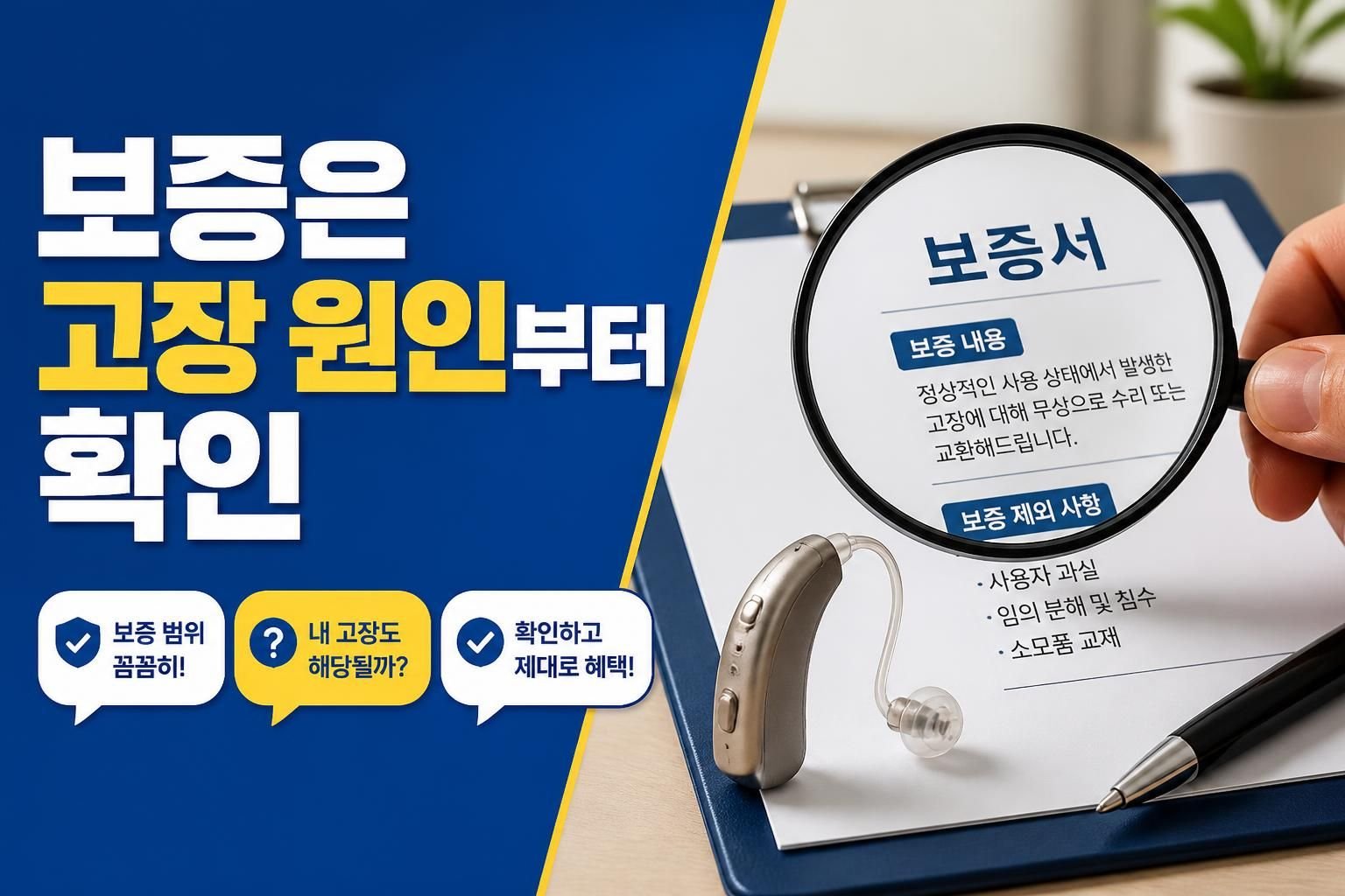 보청기 보증기간, 무상 수리 조건에서 많이 헷갈리는 항목