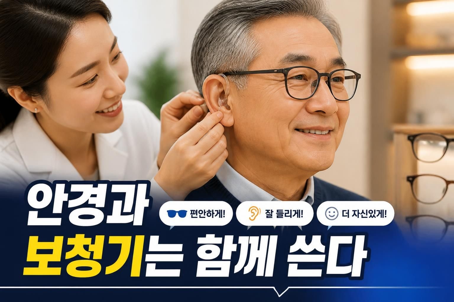 보청기 귀걸이형과 귓속형, 안경을 자주 쓴다면 무엇이 더 편할까