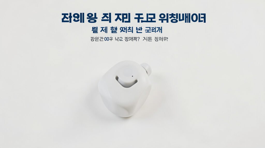 보청기 이어팁을 부드러운 천으로 청소하는 모습