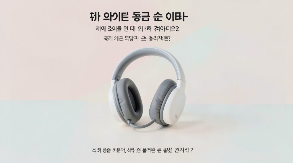 청력 검사를 위해 헤드폰을 착용한 사람