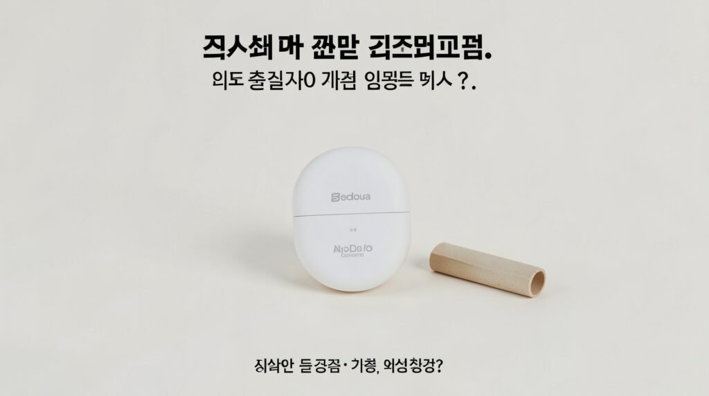 집에서 보청기 적응 기록을 작성하는 사람